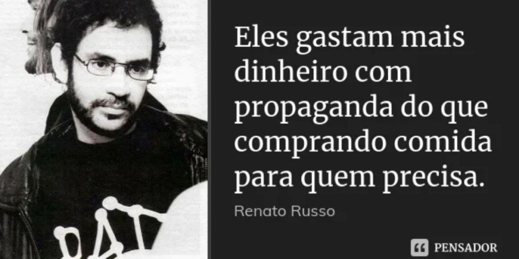 caridade na frase de Renato Russo