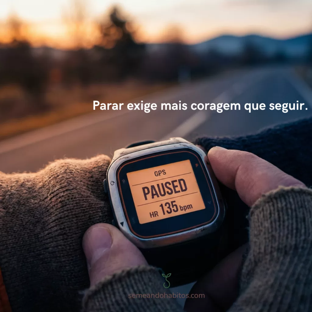 Parar exige mais coragem que seguir